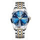 thumbnail image 2 of Reloj luminoso de acero inoxidable para hombre, reloj de pulsera de cuarzo resistente al agua con reloj moderno a juego para pareja, regalo para él, reloj de cuarzo de acero inoxidable, 2 of 5
