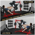 thumbnail image 2 of Leg Press Machine 2000LB - 4-in-1 Adjustable Strength Trainer with Calf Platform for Home Gym, Foldable Compact Design (Red, 1-Pack), 2 of 9