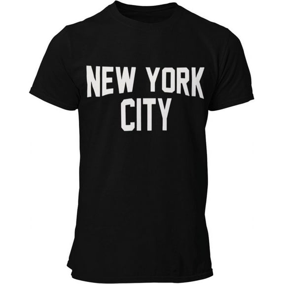 New York City Unisex T-Shirt Screenprinted Black Lennon Tee Medium
