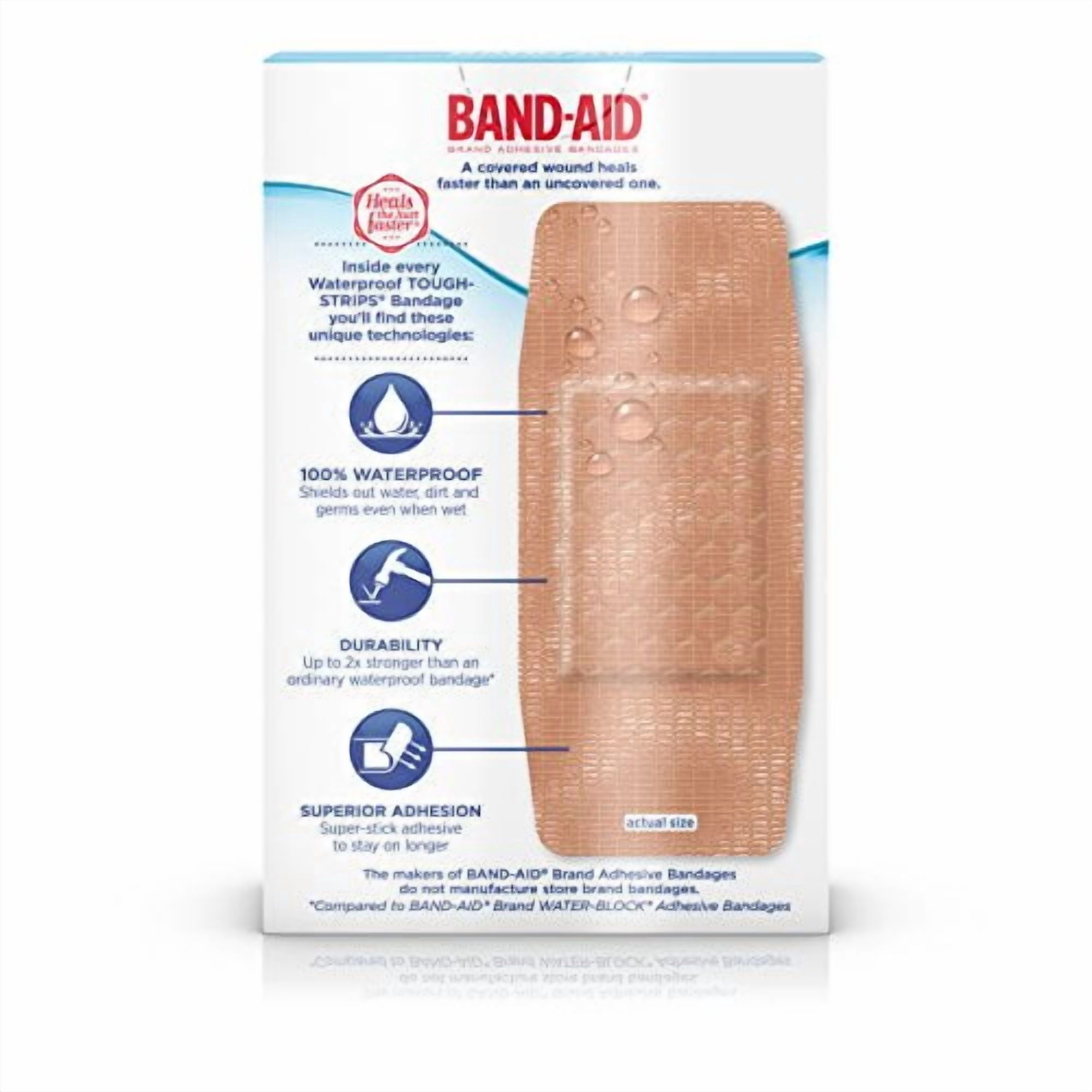 Band-Aid Tough-Strips 100% Waterproof (Pack of 6)