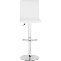 SAFAVIEH Magda Chrome Steel Swivel Barstool, White