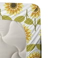 thumbnail image 3 of Ambesonne Autumn Fitted & Top Sheet Set with Shams, Sunflowers Retro Country, Yellow White Green, 3 of 4