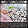 thumbnail image 3 of Black Bow Throw Blanket Coquette Soft Flannel Lightweight Blanket Preppy Room Decor Cute Coquette Girly Gifts for Bedroom Sofa Travel Bed Decor, 50 x 60 Inch (Black Bow), 3 of 6