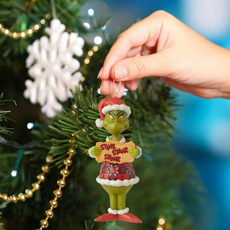 KANY 2023 Green Thief Decor  Clearance Sale 's How the Green Thief Stole Christmas  Tree Acrylic Ornaments Flat Board Christmas Tree Pendants Green Thief  Hanging Ornaments C 
