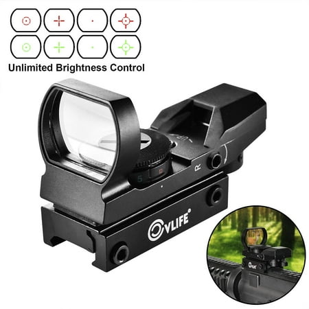CVLIFE  Red Green Dot Gun Sight Scope Reflex Sight with 20mm (Best Red Dot Sight For Ruger 10 22)