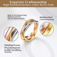 thumbnail image 4 of Anillos de banda entrelazados para mujeres y niñas, anillos cruzados apilables de acero inoxidable en tono plateado/oro/oro rosa/negro, anillo de promesa minimalista para el amor/es, 4 of 5