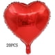 thumbnail image 2 of Globo de aluminio con forma de corazón rojo, 20 unidades, globos de helio con forma de corazón, globos de corazón, 2 of 5