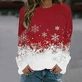 thumbnail image 2 of Ltctricy Women Christmas Sweatshirt Plus Size Cute Crewneck Pullover Top Oversized Casual Long Sleeve Vacation Shirts, 2 of 4