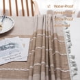 thumbnail image 4 of Mantel JIALE impermeable de algodón y lino 140 x 180 cm, color marrón, 4 of 7