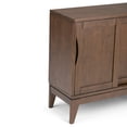 thumbnail image 6 of Simpli Home Harper 30 inch Wide Solid Hardwood Mid-Century Modern Low Storage Cabinet in Walnut Brown, 6 of 12