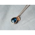 thumbnail image 3 of Personalized Sapphire Necklace, Bridesmaid Necklace, September Birthstone Necklace, Custom Initial Necklace, Gift for Her, Sapphire Jewelry - 18" Silver Plated - Leaf Initial Q, 3 of 5