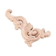 thumbnail image 2 of Wood Carved Decal Corner Onlay Applique Door Wall Decor 12*6cm Unpainted, 2 of 5