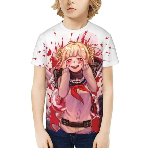 Himiko Toga Kids T-Shirt 3d Printed Graphic T-Shirts Boys And Girls Short Sleeve Shirts For Youth Kids X-Small