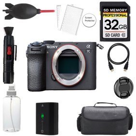 Sony a7C II Mirrorless Camera (Black)   32GB   Bag  Screen Protector- Basic Kit (International Version)