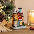 thumbnail image 4 of 2026 Christmas Indoor Decoration Resin Christmas House Mini Desktop Ornament Color Lighting Gift Decoration, 4 of 5