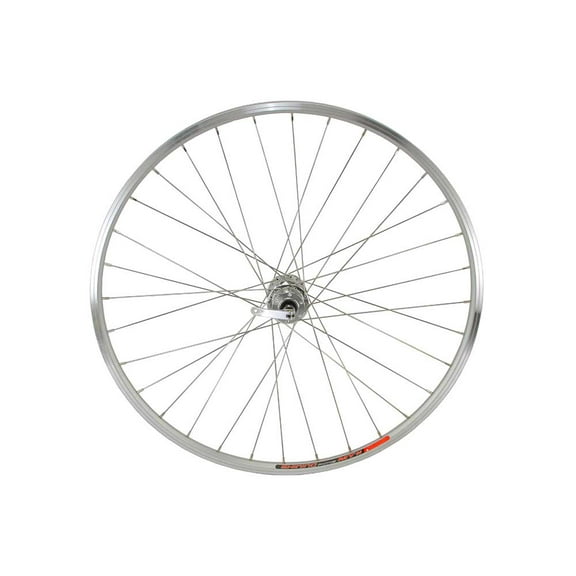 Bike 700 Alloy Front 6/Bolt Disk Wheel 36 Spoke 14gSilver 3/8 Q.R/Axle Double Wall Silver.