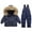 01-Dark Blue, variant on Atogsazn Baby Boys Girls Winter Snowsuit Toddler Zip Up Long Sleeve Hooded Jackets and Snow Pants Clothes 01-Green 1-2 Years