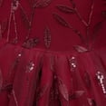 thumbnail image 6 of Flower Girls Embroidered Princess Dress Puff Sleeve Wedding Birthday Party Gown, 6 of 7