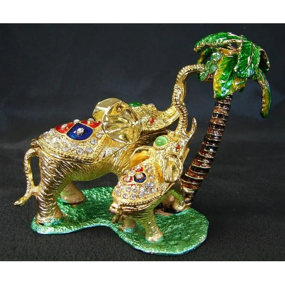 Double Metal Elephants by Feng Shui Import LLC