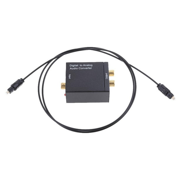 Convertidor de sonido Digital Óptico a Analógico RCA de Doble Cabeza