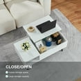 thumbnail image 4 of Kepooman Coffee Table, Dining Table, Center Table,39" Wood Lift Top Coffee Table with Hidden Compartment and Storage Shelf, White, 4 of 15