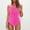 01 Hot Pink, variant on Feimerou One Shoulder One Piece Swimsuits for Women Tummy Control Bathing Suits Sexy High Waisted Cutout Full Coverage Swimwear