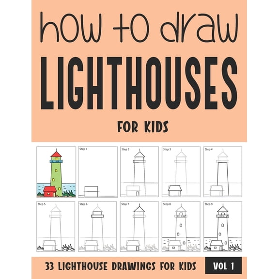 How to Draw Lighthouses for Kids - Vol 1, (Paperback)