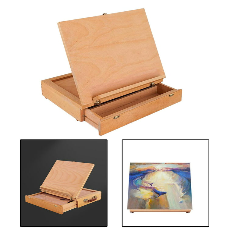 Caja de Artista Artist Wood Desktop Box Easel 3 Storage Drawers