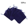 thumbnail image 2 of 50pcs 9*12cm Drawstring Wedding Favor Gift Bags Candy Bags Jewelry Pouch (Loyal Blue), 2 of 6