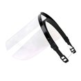 thumbnail image 1 of Protector facial transparente ajustable, antivaho y a prueba de salpicaduras con visera protectora elástica para el trabajo, bricolaje y actividades al aire libre., 1 of 8
