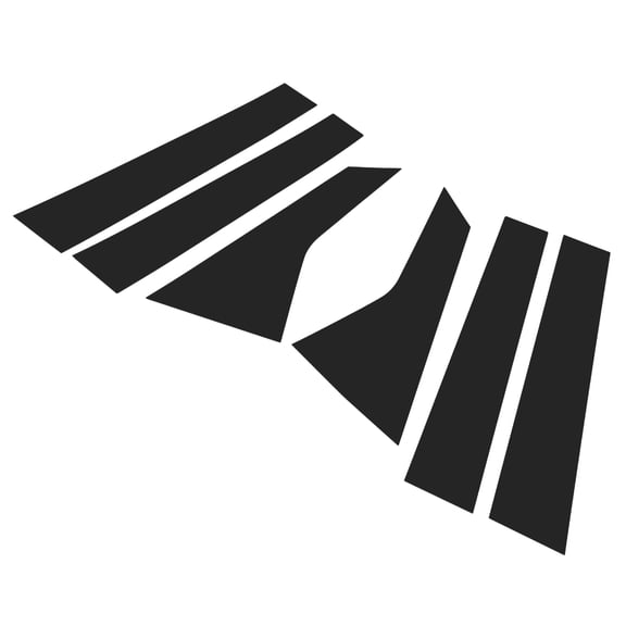 Unique Bargains 6 Pcs Door Pillar Window Trim for Honda Civic 2022-2024 Black