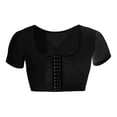 thumbnail image 5 of Men's Shapewear Nylon Front Button Corset Short Sleeve Breathable Shaping Tight Tank Top, 5 of 5