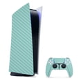 thumbnail image 1 of MightySkins Carbon Fiber Skin Compatible with Playstation 5 Digital Edition Bundle - Solid Seafoam | Protective, Durable Textured Carbon Fiber Finish | Easy to Apply | Made in The USA, 1 of 3