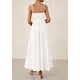 thumbnail image 2 of Vestido largo PRETTYGARDEN para mujer, estampado, verano 2025, blanco, 2 of 9