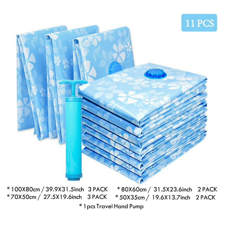 11 Pack Vacuum Storage Bags for Clothes Pillow Bedding Blanket
