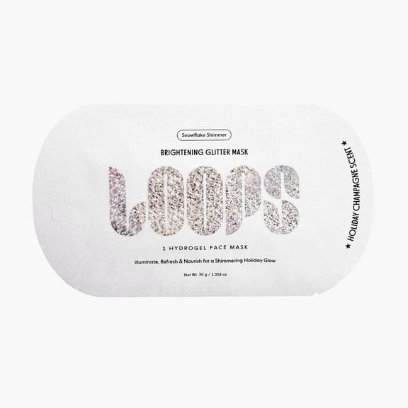 LOOPS Snowflake Shimmer Glitter Face Mask, 30g