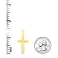 thumbnail image 2 of 10k Yellow Gold Mens Textured Nugget Crucifix Cross Religious Charm Pendant Pendant Necklace for Men, 2 of 3