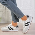 thumbnail image 2 of Tthxqing Sneakers for Women Trendy Memory Foam Insole Non- Workout Running Walking Sneakers- Women's Lace-Up Shoes Black 9, 2 of 8