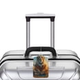 thumbnail image 5 of Honeii Prairie Meditating Lion Print Leather Luggage Tag for Suitcases,ID Tags,Bag Tags for Luggage,Functional Travel Tag-4 PCS, 5 of 5