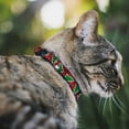 thumbnail image 2 of Buckle-Down Breakaway Cat Collar With Bell, Plastic Clip, Easy Adjustable, Christmas Trees Stars Red White Green, 8.5 to 12 Inches 0.5 Inch Wide, 2 of 4