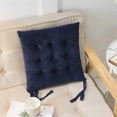 thumbnail image 2 of Bixock Seat Cushions , Crystal Velvet Cushion Home Chair Cushion Simples And Comfortable Modern Computer Chair Cushion Dark Blue 15.75", 2 of 5