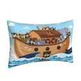 thumbnail image 2 of Balery Animals On Noah'S Ark Pillow Covers,Bed Pilowcases,Reversible Plush Throw Pillow Covers End Pillow Encasement,Pillow Case - 16"X24", 2 of 9