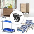 thumbnail image 4 of Set of 4 50mm Casters with Brake, 4 pcs Swivel Casters for Furniture/Transport, Furniture Casters, Heavy Duty Caster with Total Load Capacity 200KG, 4 of 5