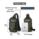 thumbnail image 5 of Mochila bandolera Sling SEAFEW Small para hombre, color verde oliva, 5 of 9
