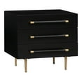 thumbnail image 1 of Table de Nuit en Bois d'Acacia Noir Trident, 1 of 8