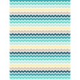 thumbnail image 2 of CafePress - Teal Yellow Chevron Pattern - Large Plush Fleece Throw Blanket, 80" L x 60" W, 2 of 2