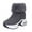 Grey, variant on Rokment Orthopedic Platform Wedge Mid Calf Snow Boots for Women 2025 Winter Fashion Fuzzy Warm Air Cushion Zip up Chunky Walking Dress Ankle Booties Black Size 6