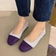 thumbnail image 2 of Zapatos Casuales Planos para las Mujeres Color-Bloque Dedo Redondo Boca Poco Profunda Deslizamiento en Zapatillas de Lienzo Primavera, Zapatos de Lienzo para las Mujeres, 2 of 5
