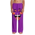 thumbnail image 5 of Funny Boys Beach Pants Kids Purple Laughing Face Pjs Pants Soft Graphic Print with Pockets Elastic Waist,Size 9 T, 5 of 9