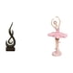 thumbnail image 1 of Escultura abstracta de bailarina de ballet con fuego, estatua de resina, adorno decorativo coleccionable, decoración creativa para escritorio, ideal p, 1 of 8